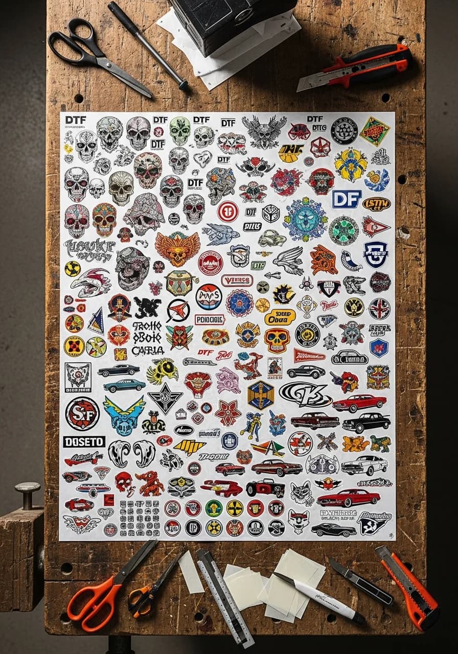 Gang sheet with multiple designs