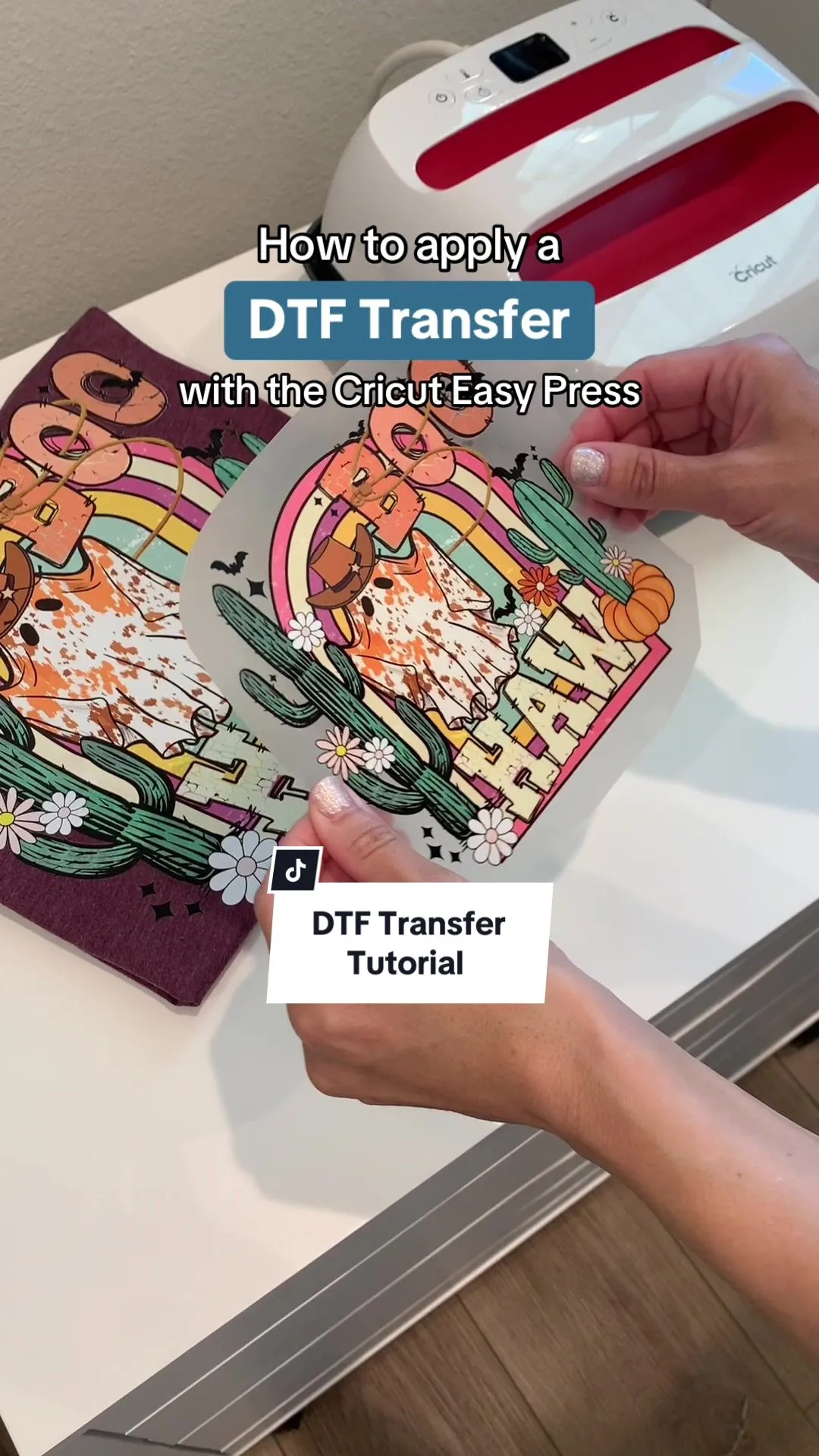How to apply DTF transfers with a heat press